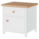 Bedside Table Romelbo 138 White + Oak