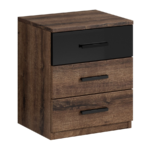 Bedside Table Levruvu 107 Monastery Oak Black