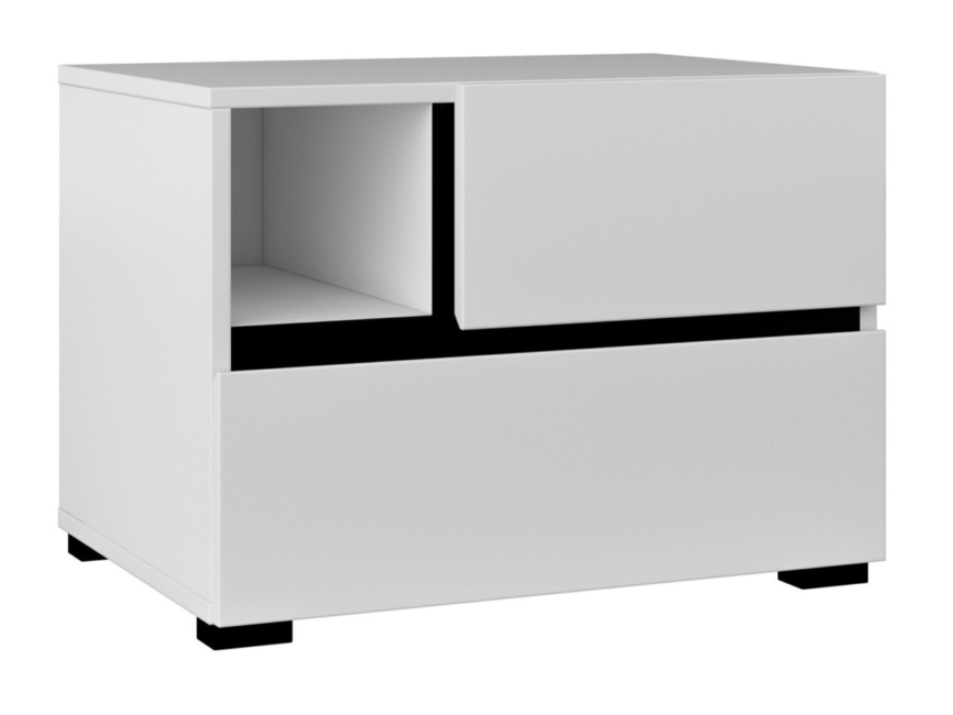 Bedside Table Alfere 120 White image 1