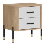 Bedside Table Flosora 140 White