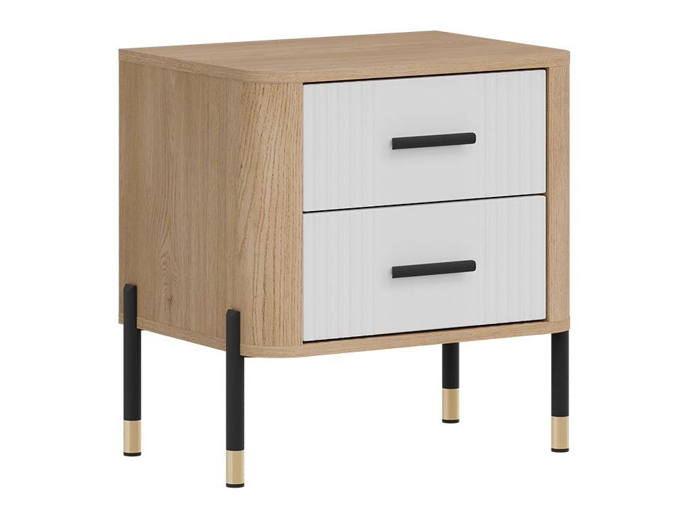 Bedside Table Flosora 140 White image 1