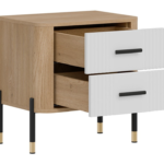 Bedside Table Flosora 140 White image 2