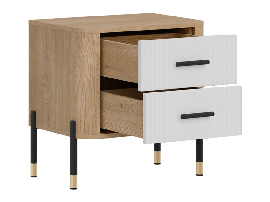 Bedside Table Flosora 140 White image 2