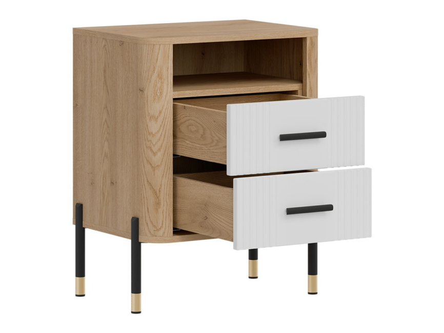 Bedside Table Flosora 142 White En image 2