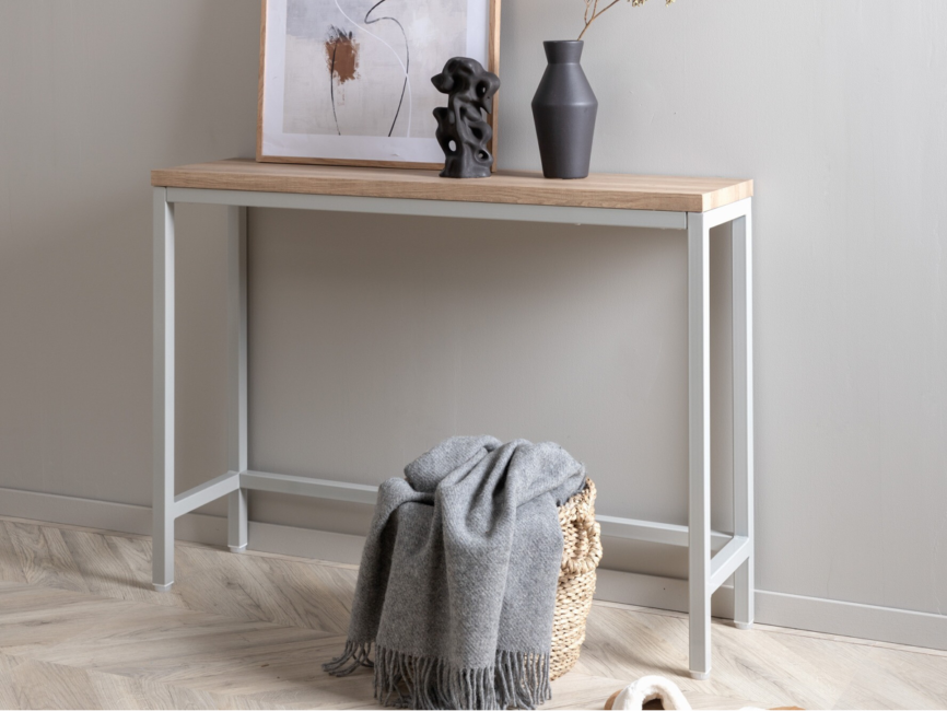 Console Table Dallas 2468 Grey Light Wood image 2