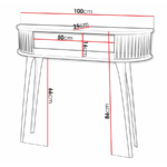 Console Table Vitum Black White image 3