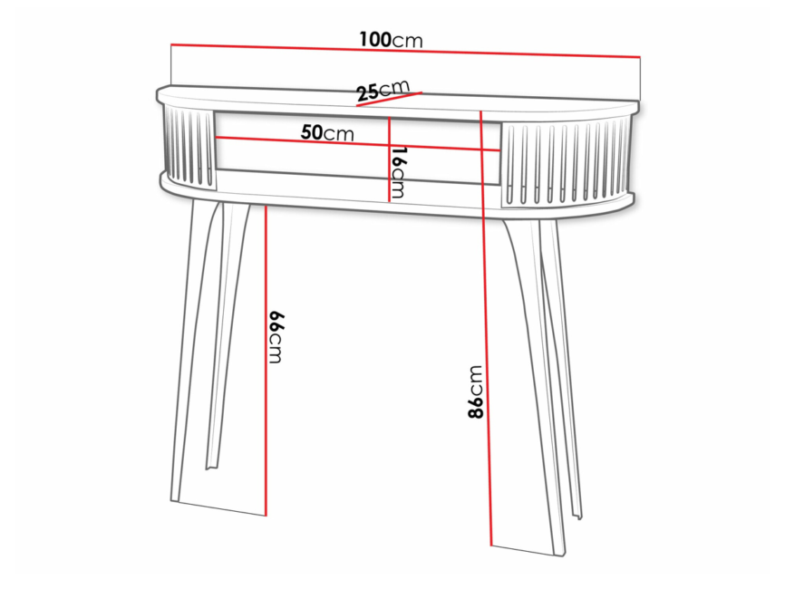 Console Table Vitum Black White image 3