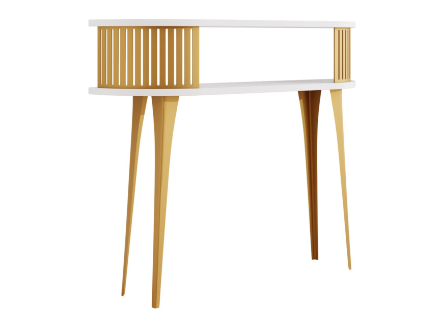 Console Table Vitum I (Golden + White) photo 1