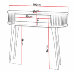 Console Table Vitum I (Golden + White) photo 3