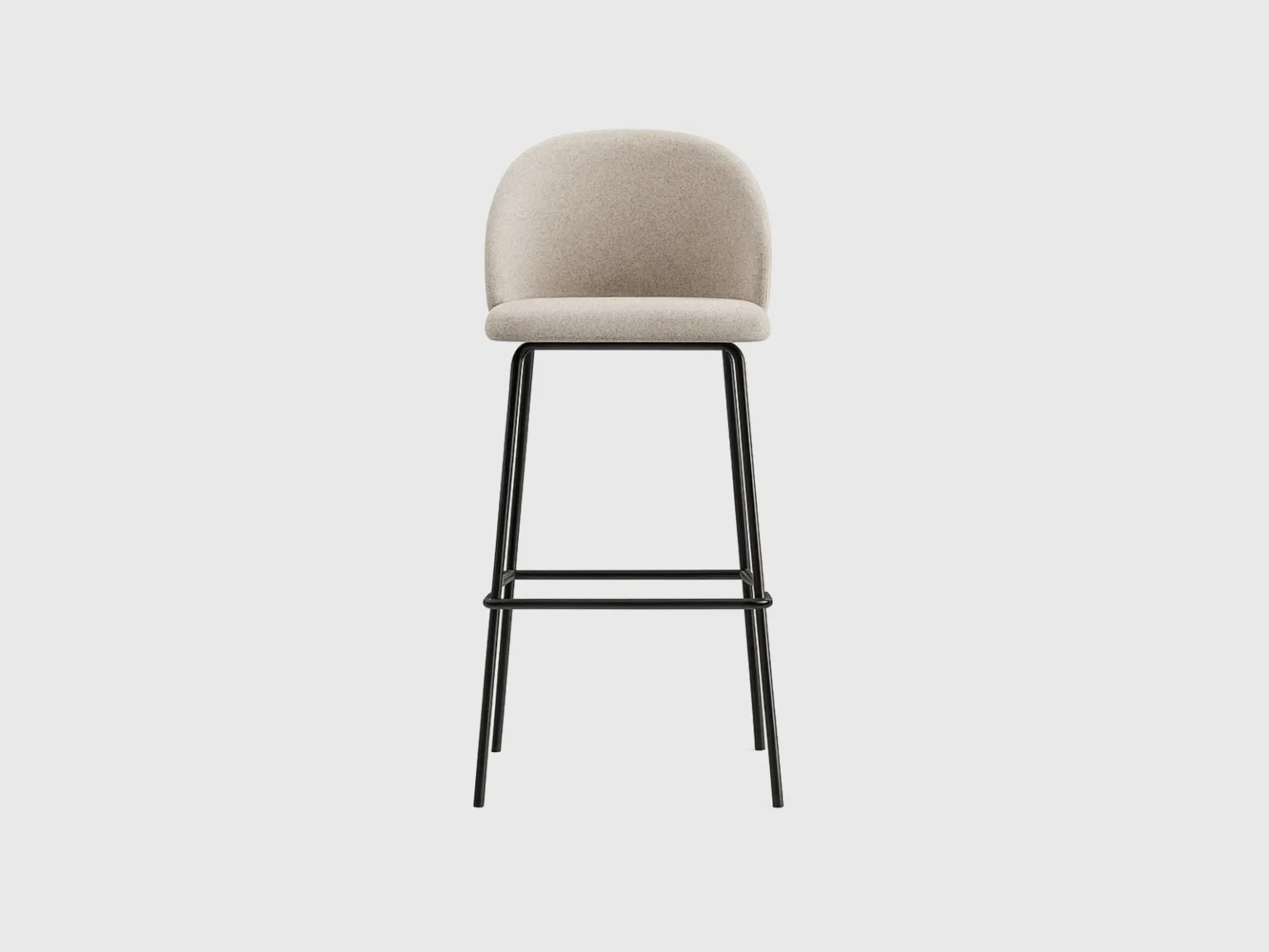 031 - Sleek Minimalist Stool with Fabric Upholstery product image 1