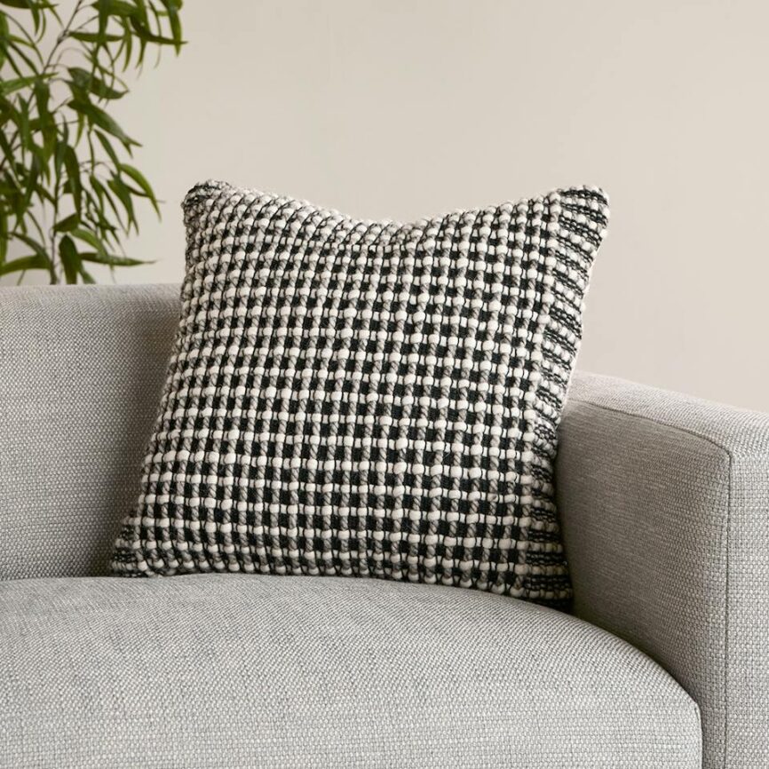 Ren Large Pillow - Black Weave photo 1