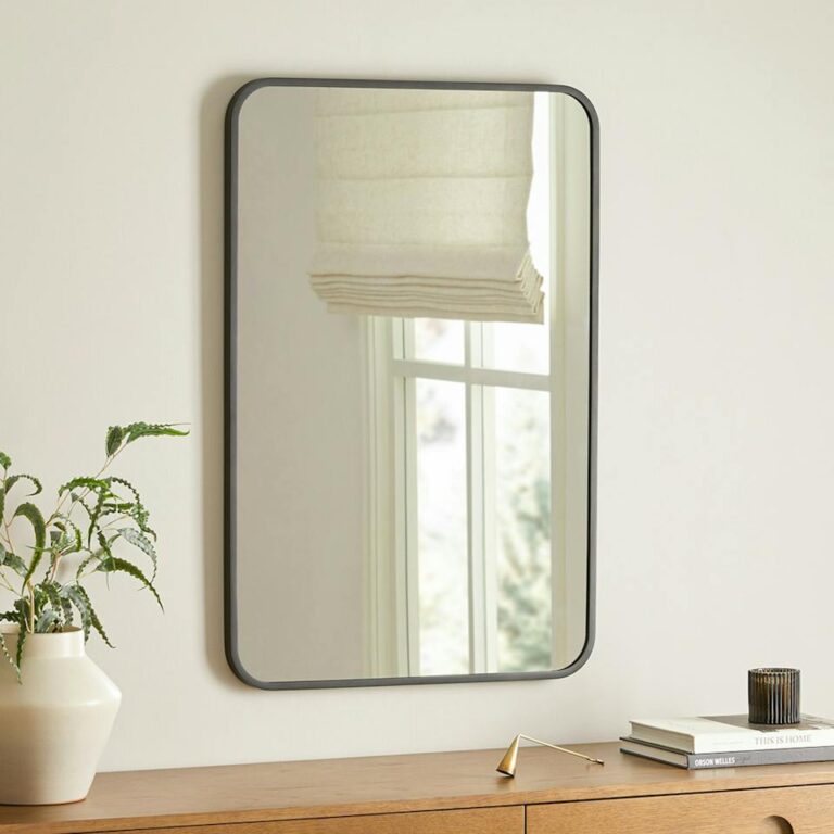 Mansfield Rectangular Wall Mirror - Black