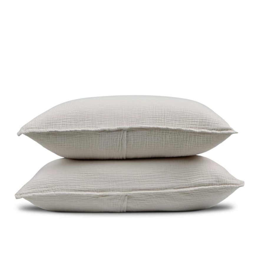 Leni King Cotton Gauze Sham Set - Light Taupe photo 2