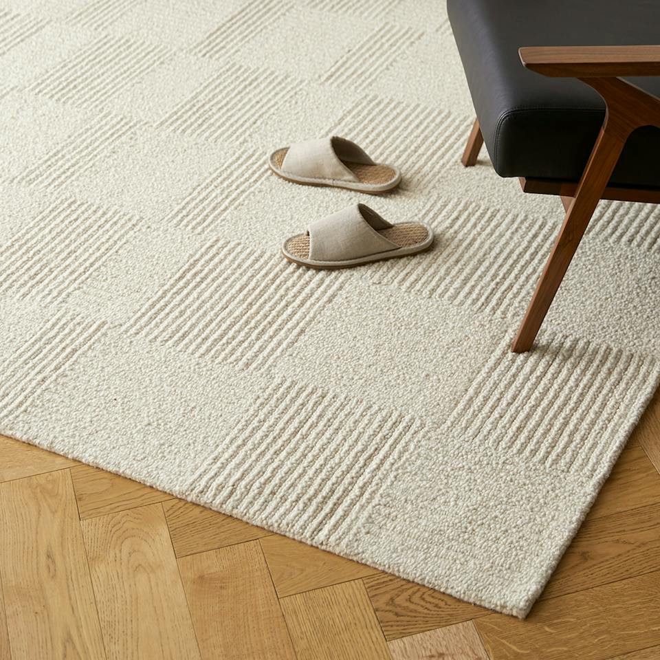 Clyde 9 x 12 Wool Rug - Textured Ivory photo 1