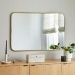 Mansfield Rectangular Wall Mirror - Brass