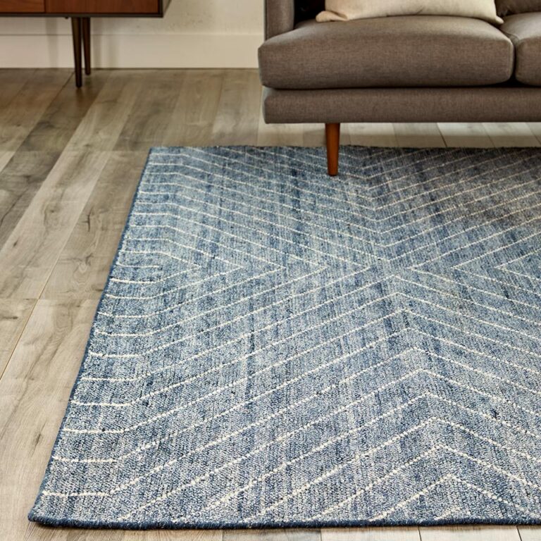 Parallel 8 x 10 Rug - Wave Blue / White