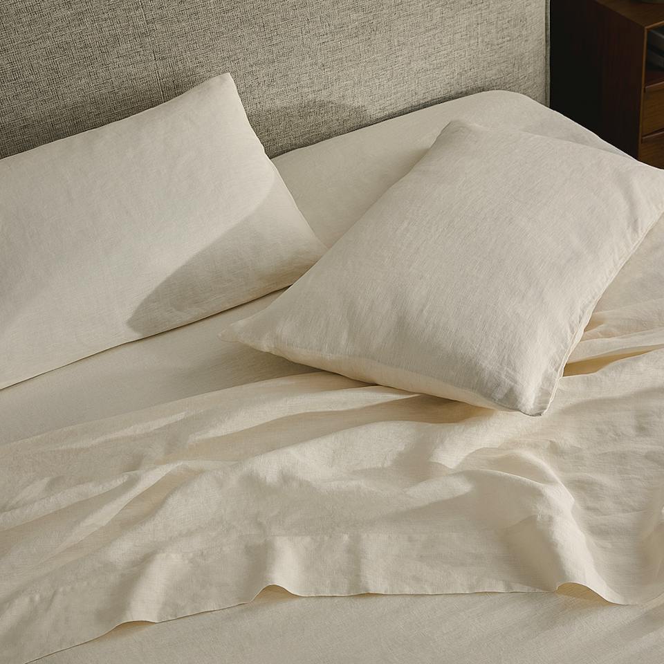 Alto King Linen Sheet Set - Ivory White