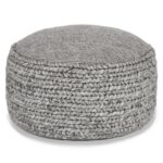 Hira 30" Pouf - Metal Gray photo 2