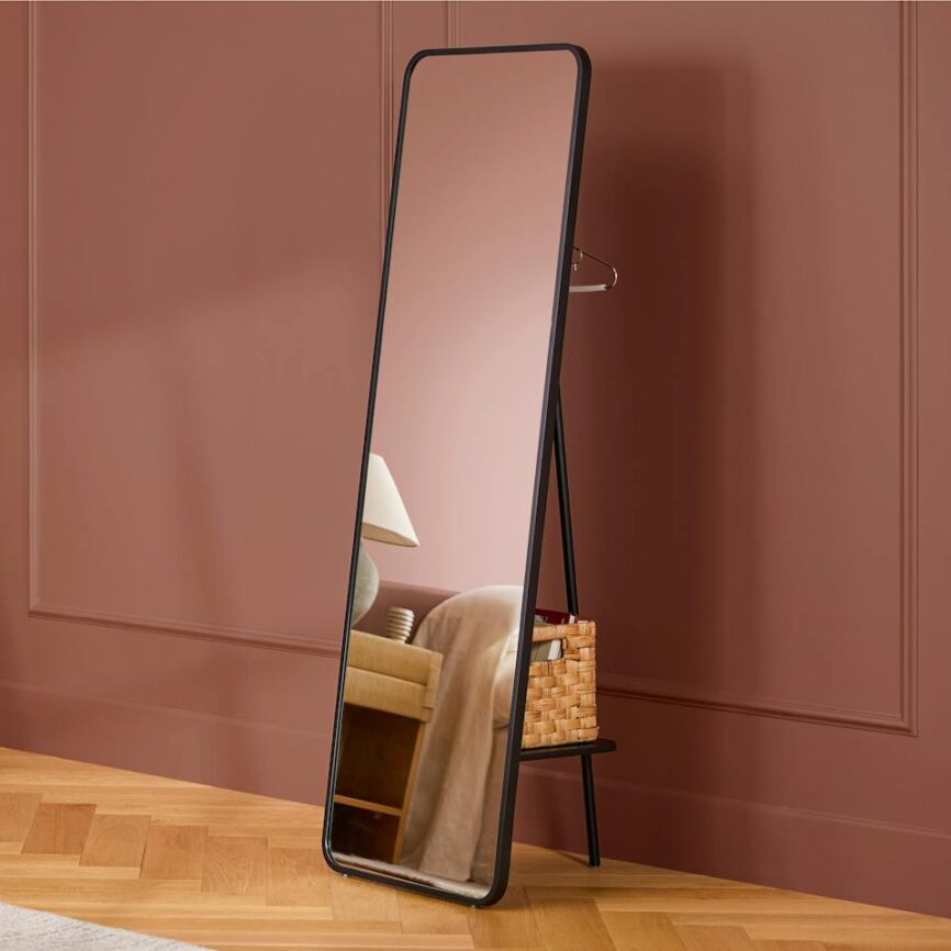 Obero Floor Mirror - Black photo 1