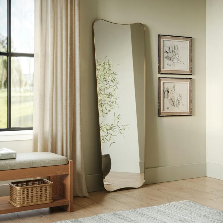 Alice Floor Mirror - Brass