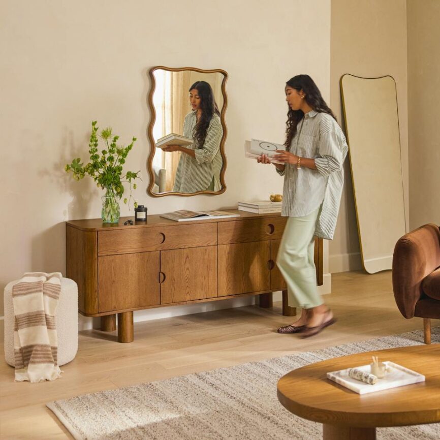 Alma Smoky Wall Mirror alternate angle