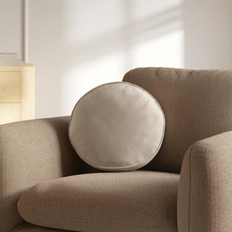 Bonnie Velvet Round Pillow - Plush Pacific Taupe