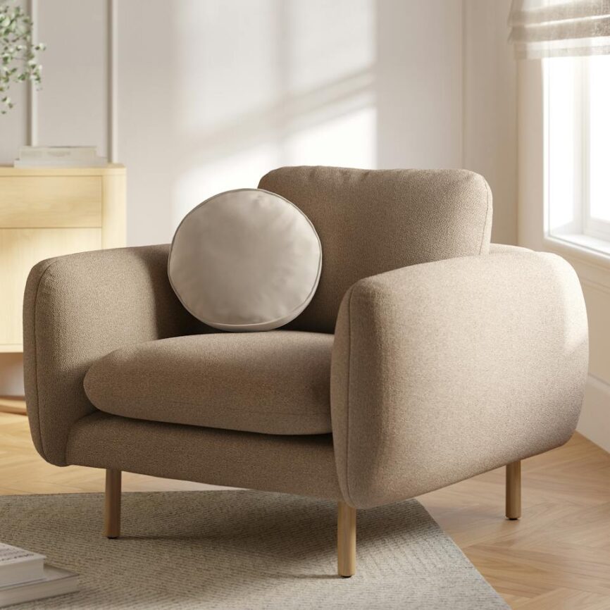 Bonnie Velvet Round Pillow - Plush Pacific Taupe photo 2