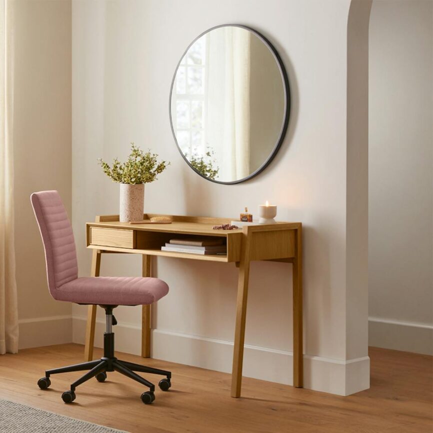 Mansfield Small Round Wall Mirror - Black photo 2