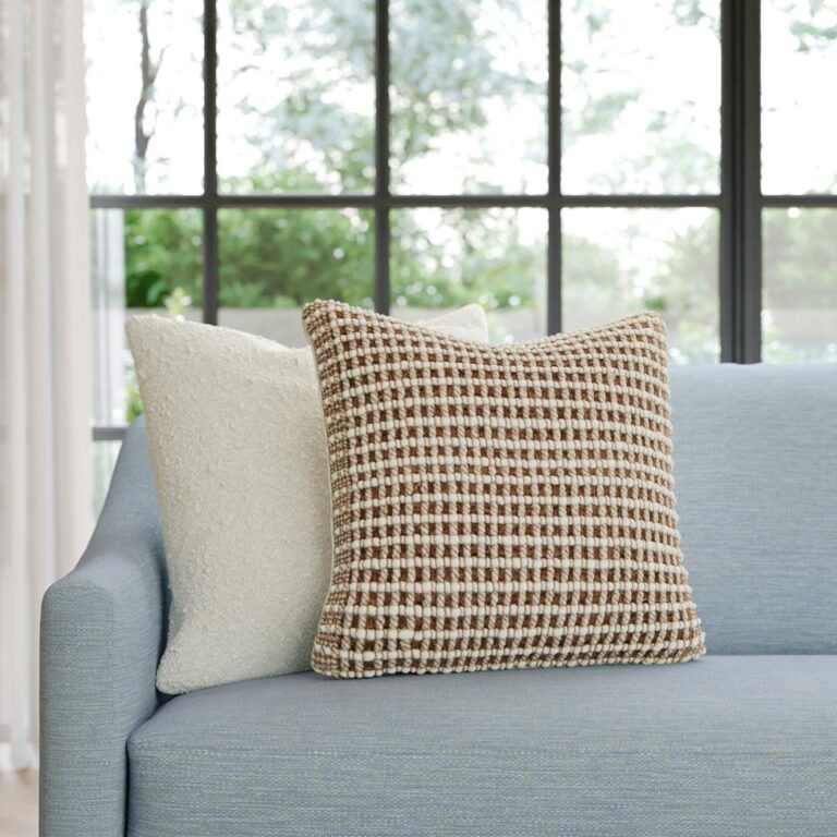 Ren Large Pillow - Brown Weave