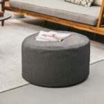 Olara 25" Indoor/Outdoor Pouf - Met Black