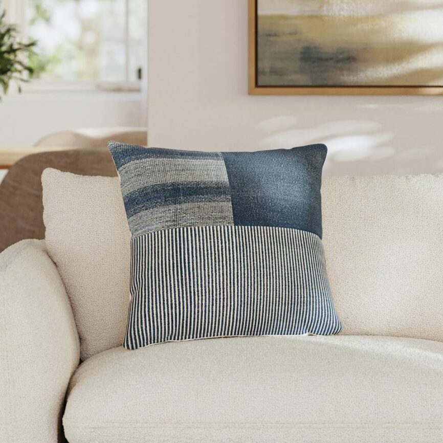 Elmer Large Pillow - Blue Multi photo 1