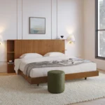 Kouva King Storage Headboard - Smoked Oak