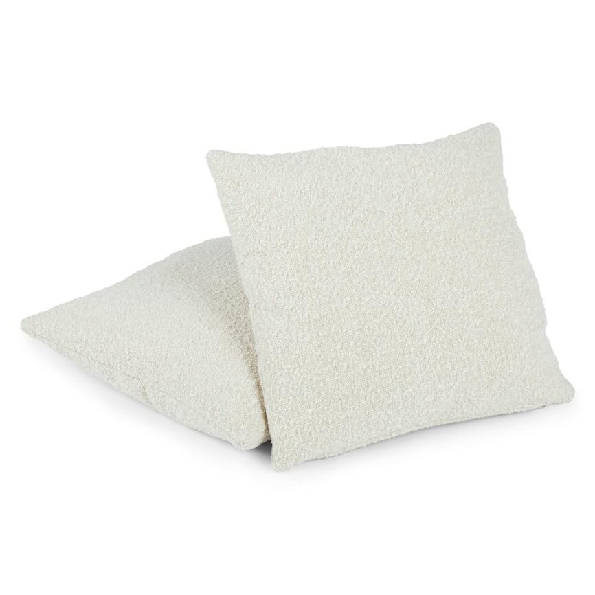Gabriola Pillow Set - Ivory Bouclé side photo
