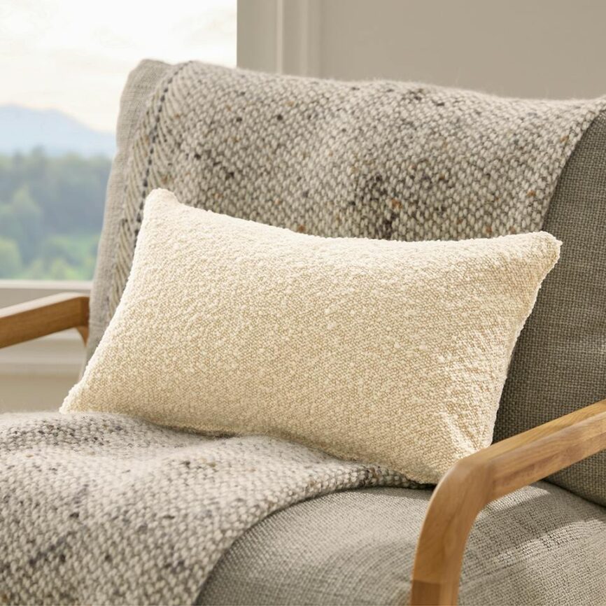 Gabriola Small Pillow - Ivory Bouclé photo 1