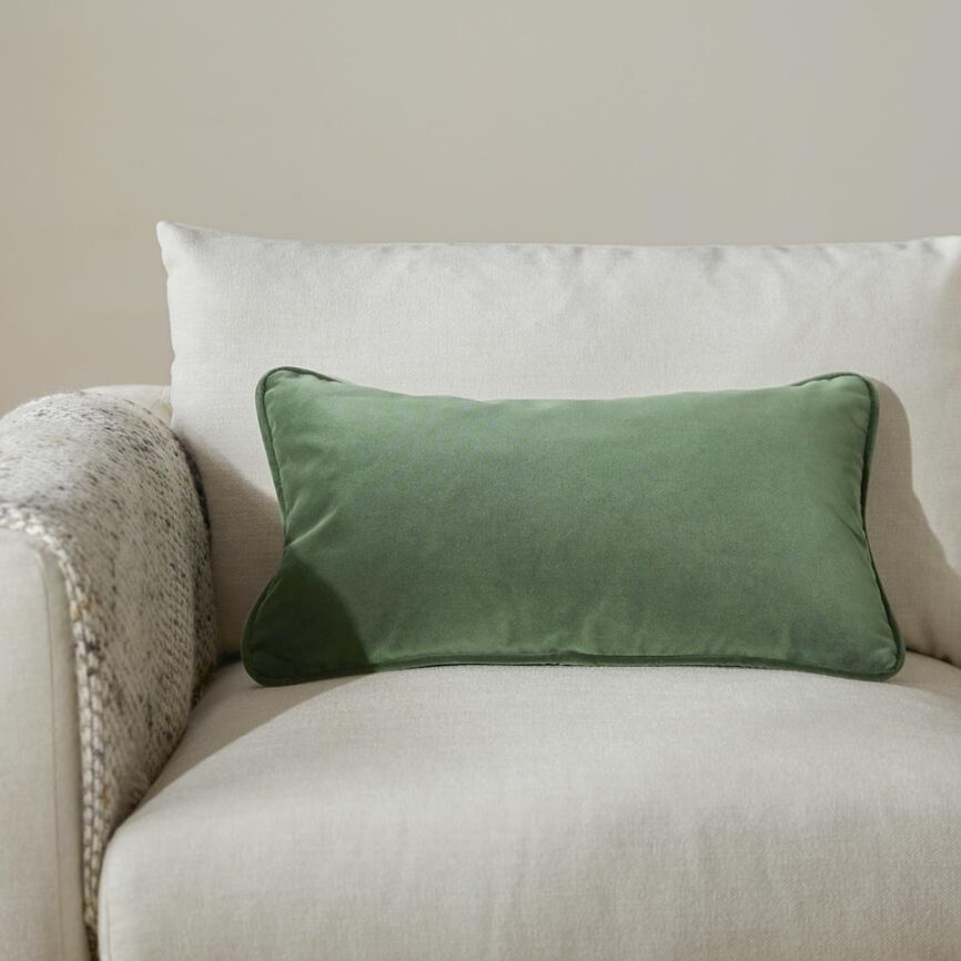 Lucca Velvet Small Pillow - Plush Pacific Green photo 1