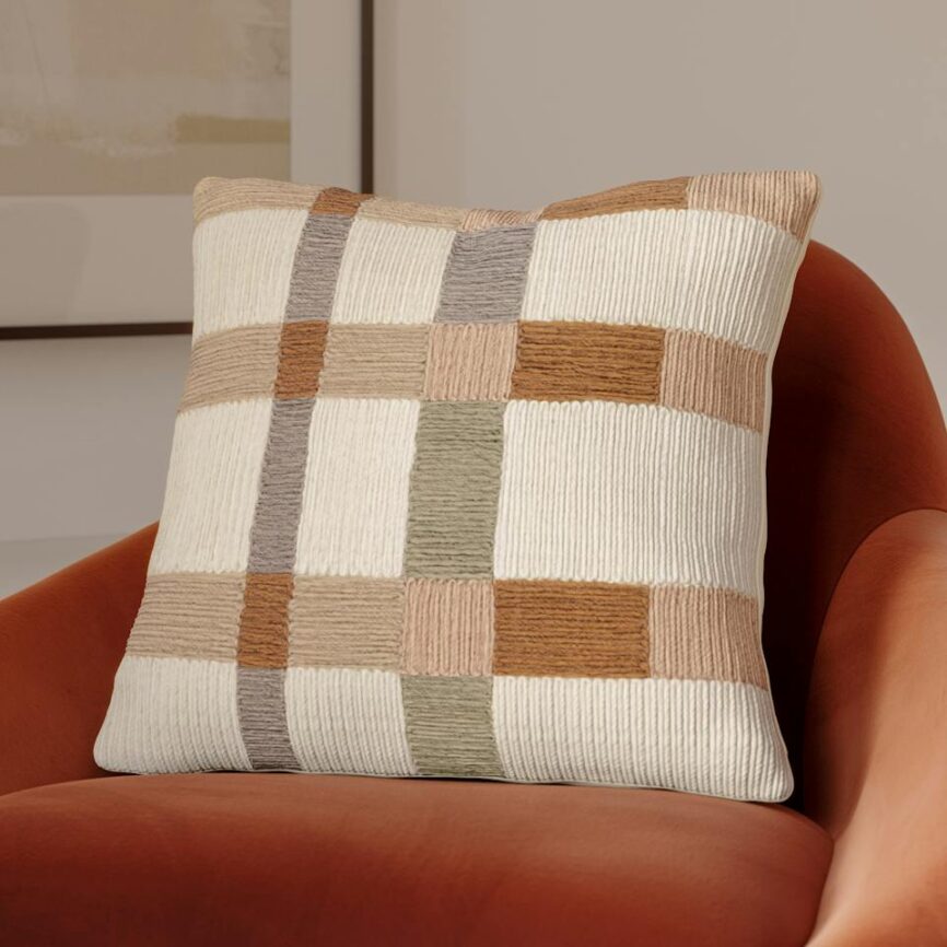 Wren Large Pillow - Ivory Multi photo 1