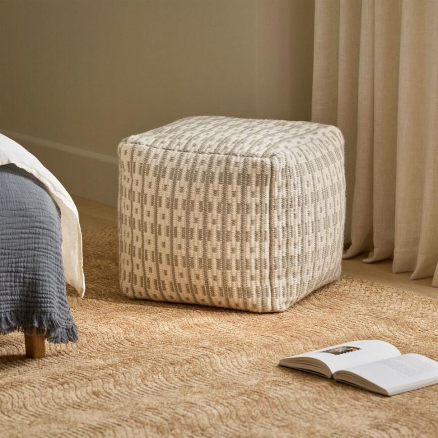 Mia 18" Pouf - Doe Taupe photo 1