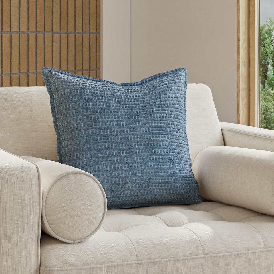 Camil Velvet Pillow - Blue photo 1