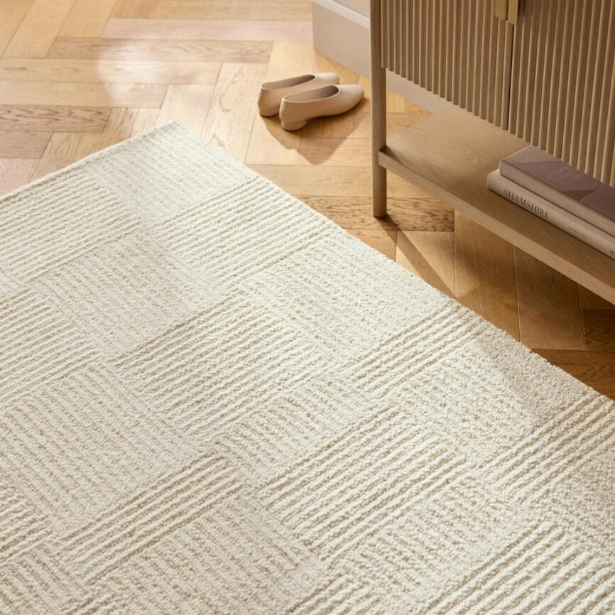 Clyde 5 x 8 Wool Rug - Textured Ivory photo 1