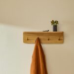 Williams 24" Shelf and Coat Rack - Brass and Oak