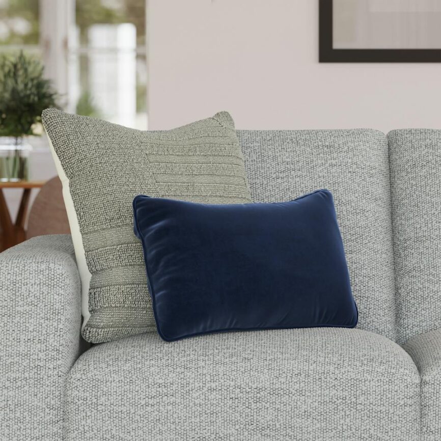 Lucca Velvet Small Pillow - Plush Cascadia Blue photo 1