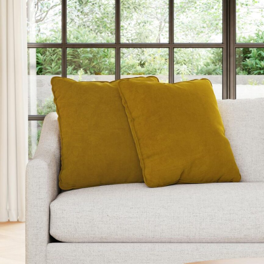 Lucca Velvet Pillow Set - Plush Yarrow Gold photo 1