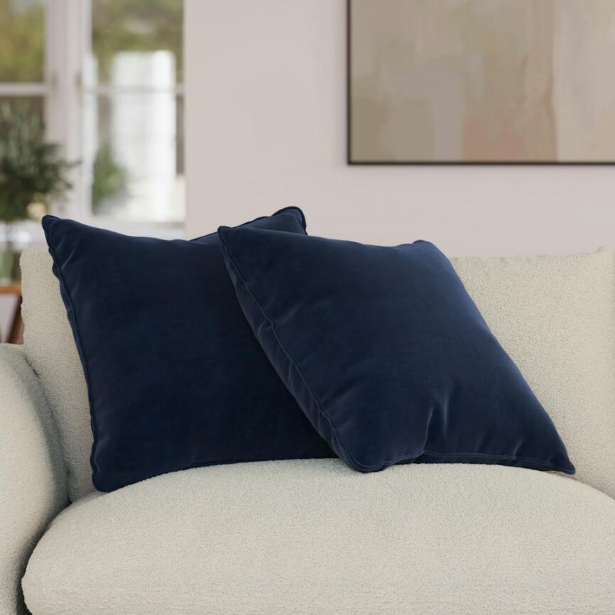 Lucca Velvet Pillow Set - Plush Cascadia Blue photo 1