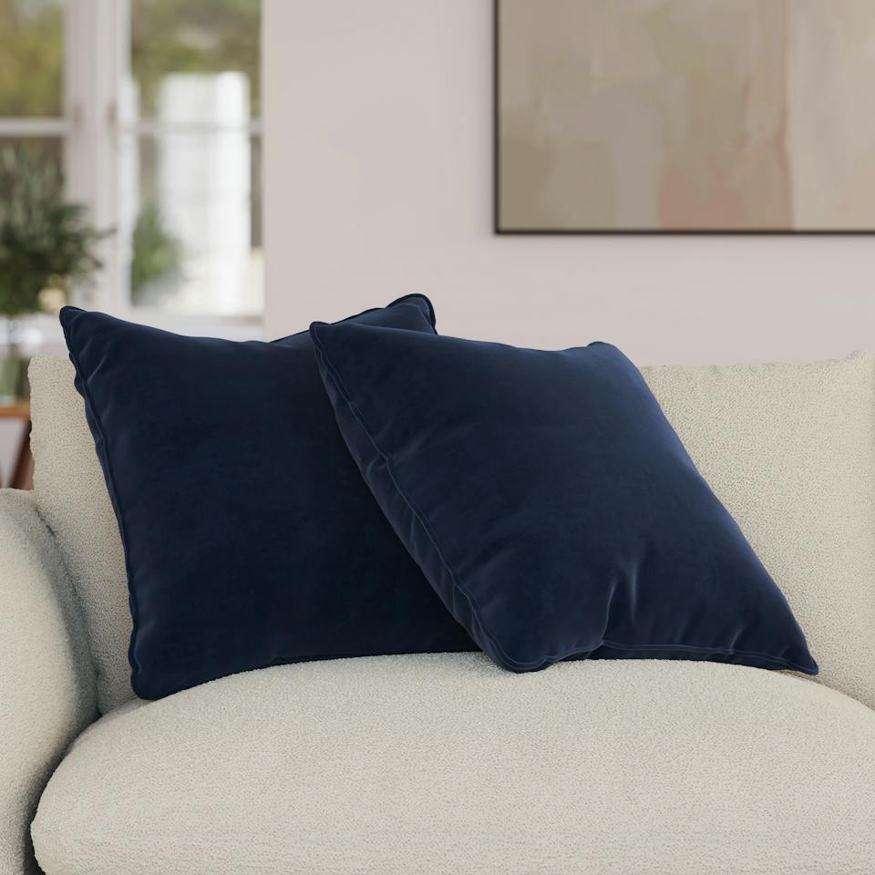 Lucca Velvet Pillow Set - Plush Cascadia Blue photo 1