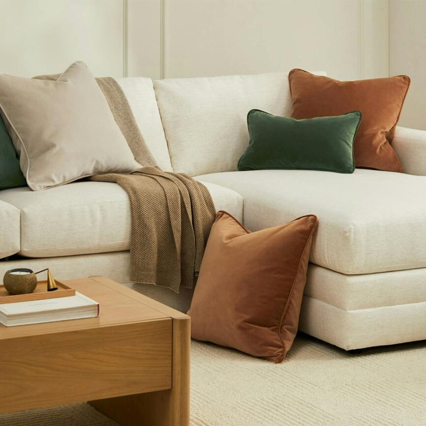 Lucca Velvet Pillow Set - Plush Pacific Taupe photo 2