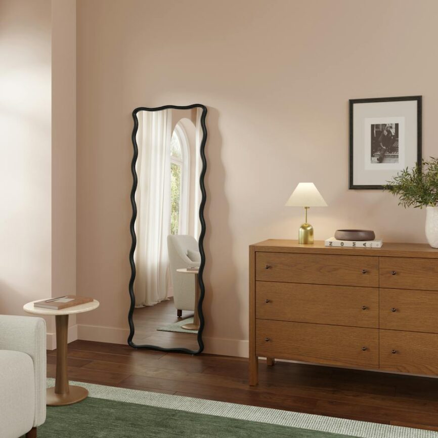 Alma Floor Mirror - Black photo 2
