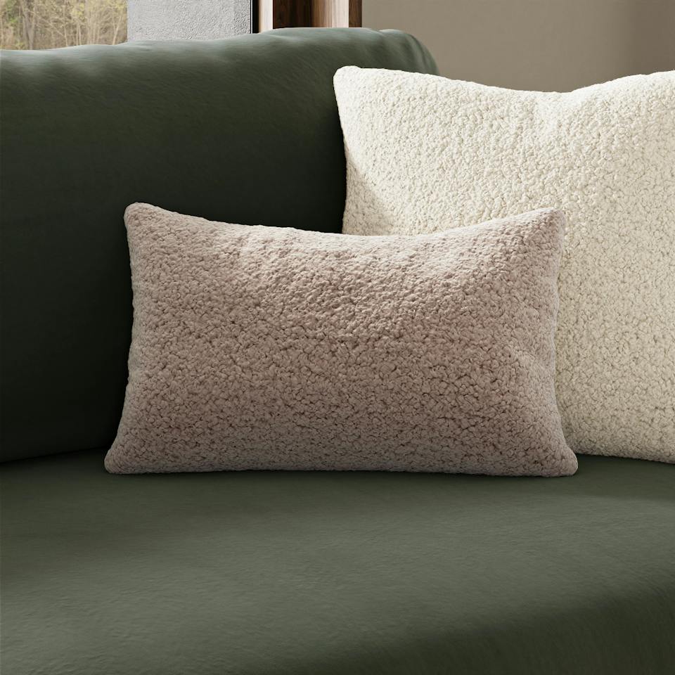 Ella Small Pillow - Short Shearling Taupe photo 1