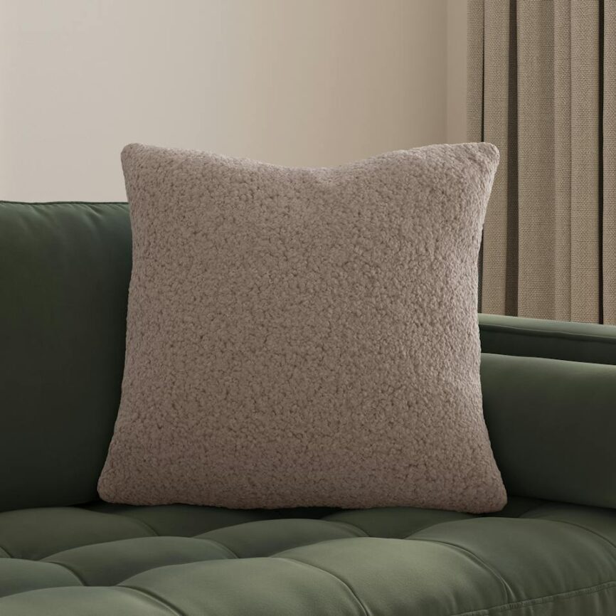 Ella Large Pillow - Short Shearling Taupe photo 1