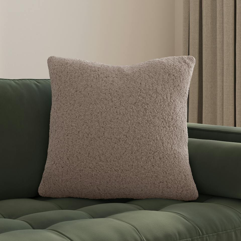 Ella Large Pillow - Short Shearling Taupe photo 1