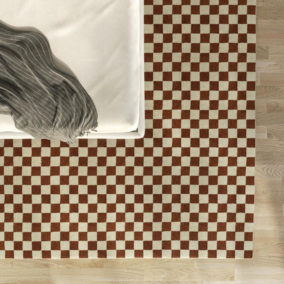 Murray 9 x 12 Wool Rug - Checkered Rust photo 1